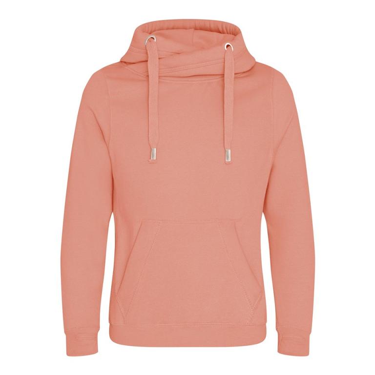 Cross neck hoodie Dusty Pink