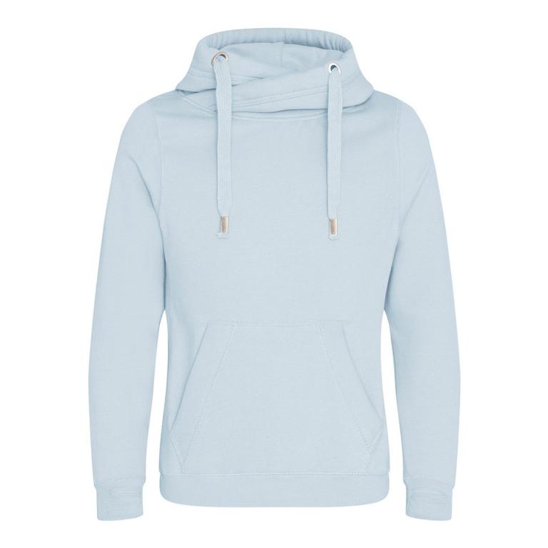 Cross neck hoodie Sky Blue