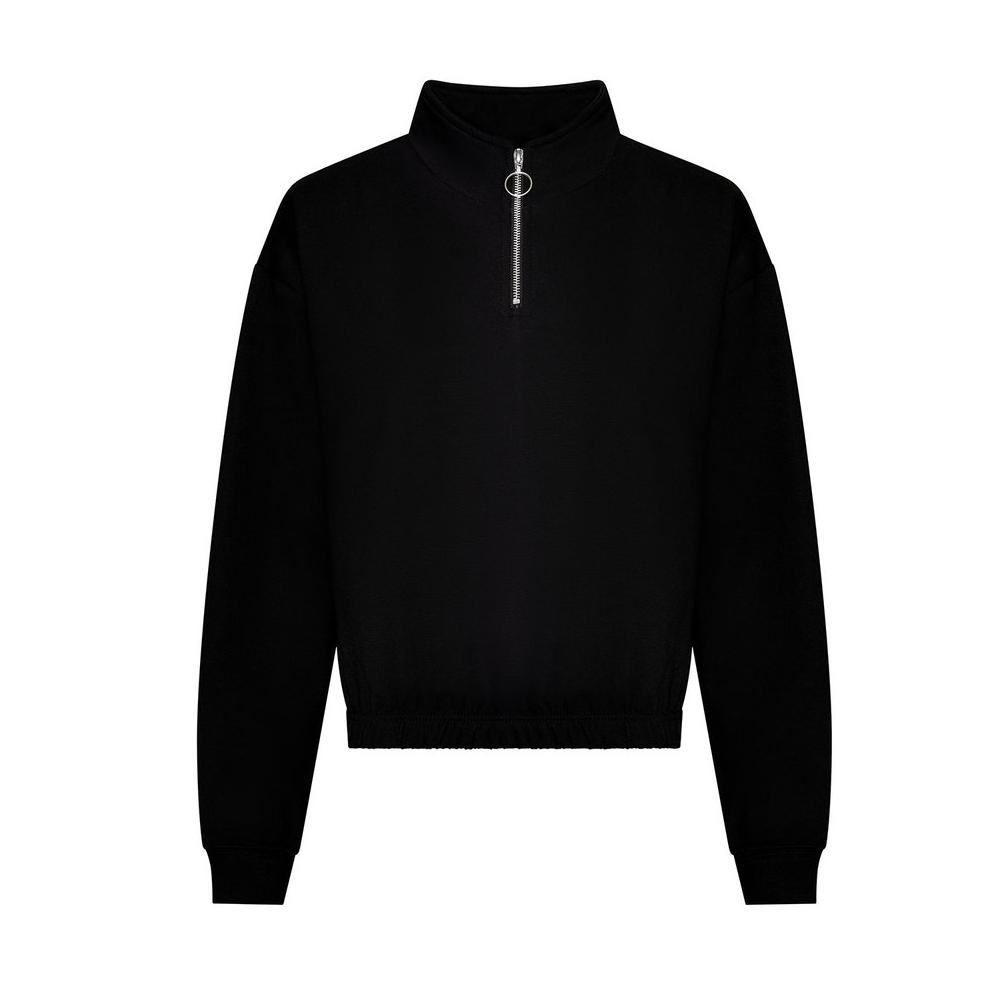 Women's cropped 1/4 zip sweat