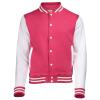 Varsity jacket Hot Pink/White