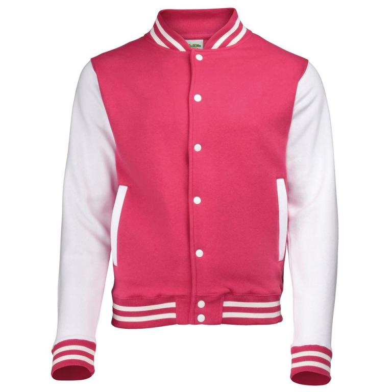 Varsity jacket Hot Pink/White