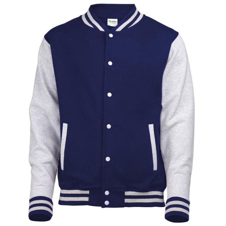 Varsity jacket Oxford Navy/Heather Grey