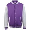 Varsity jacket Purple/Heather Grey