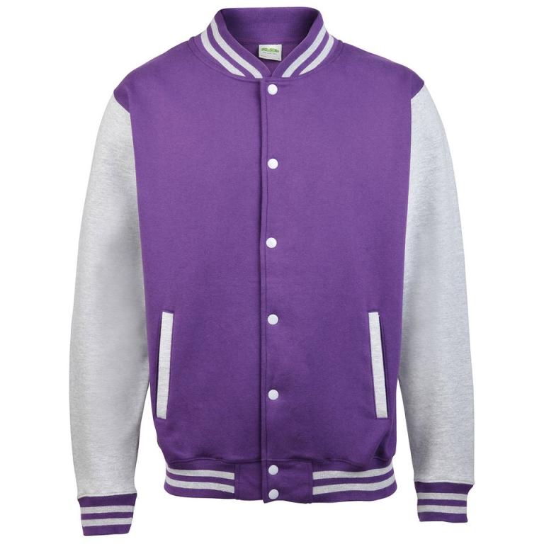 Varsity jacket Purple/Heather Grey