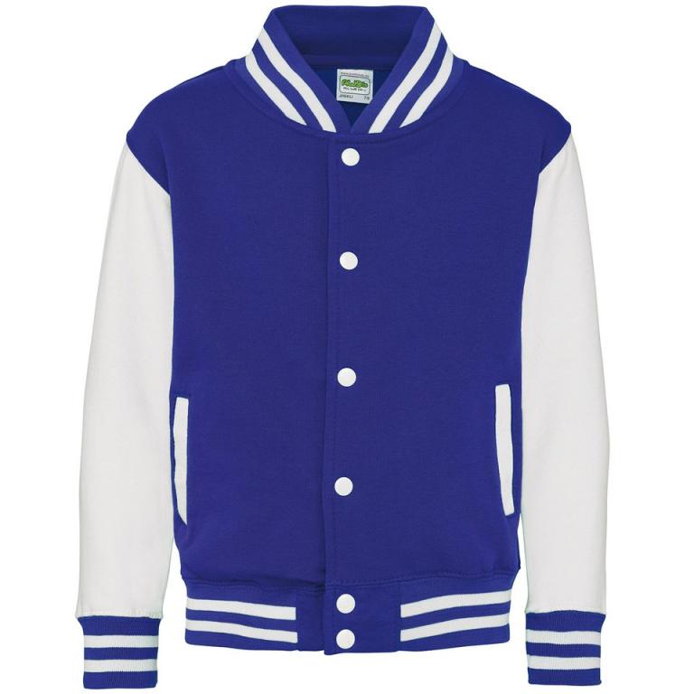 Kids varsity jacket Royal Blue/White