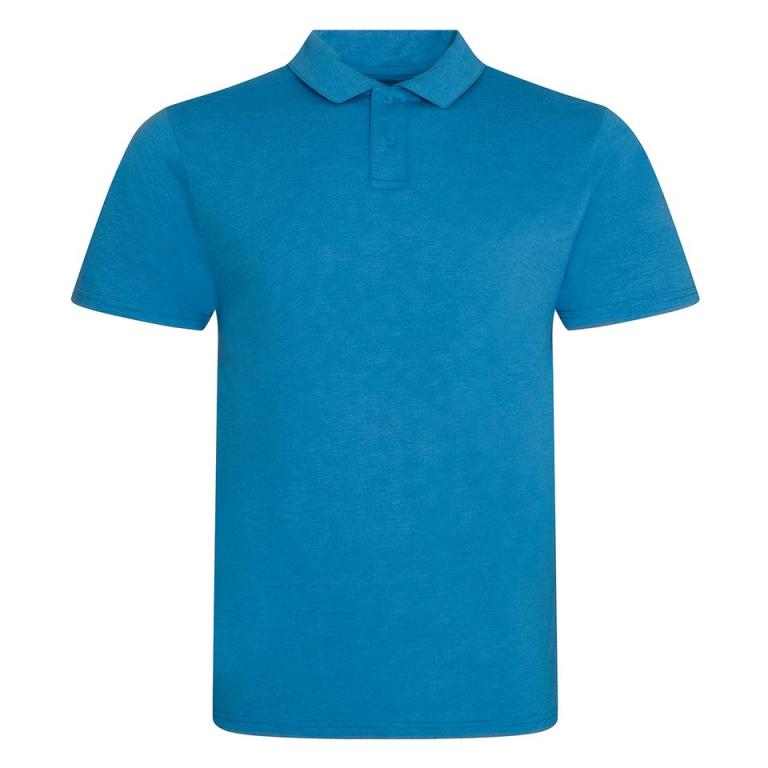 Triblend polo Heather Sapphire Blue