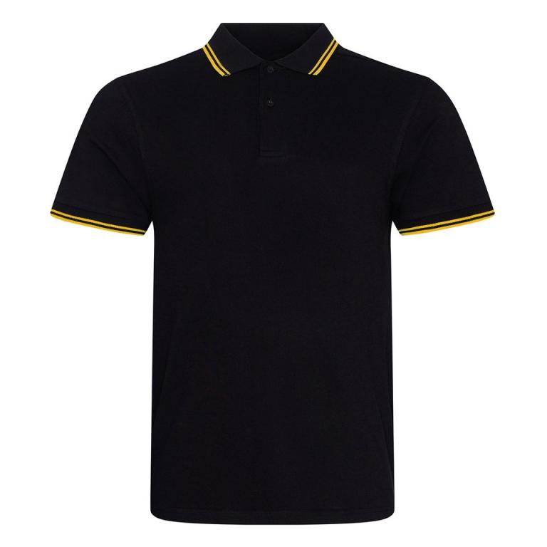 Stretch tipped polo Black/Yellow