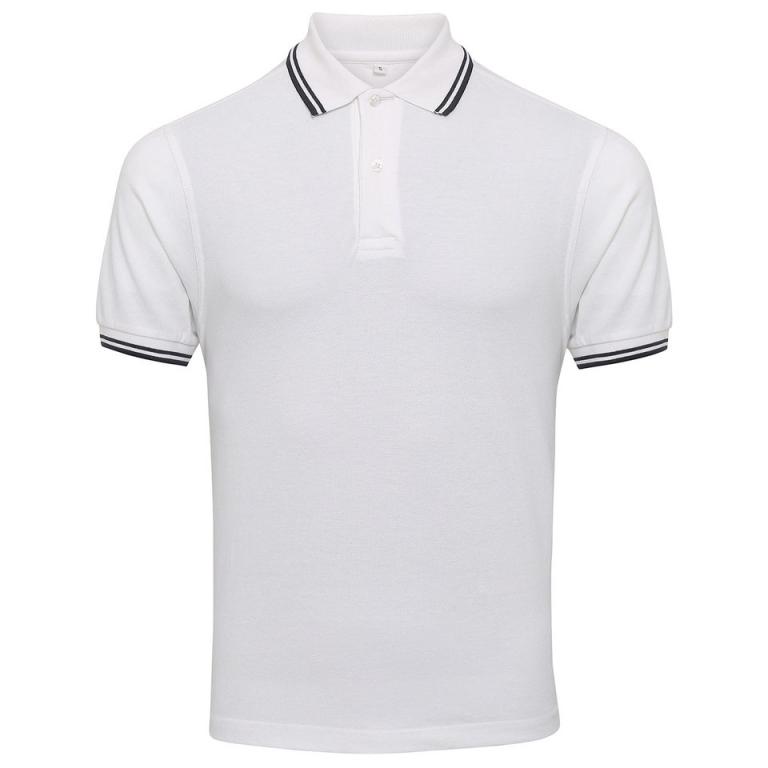 Stretch tipped polo White/Navy