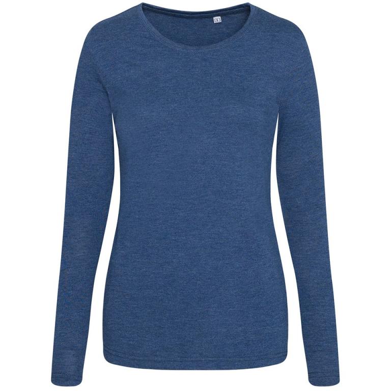 Women's triblend T long sleeve Heather Navy