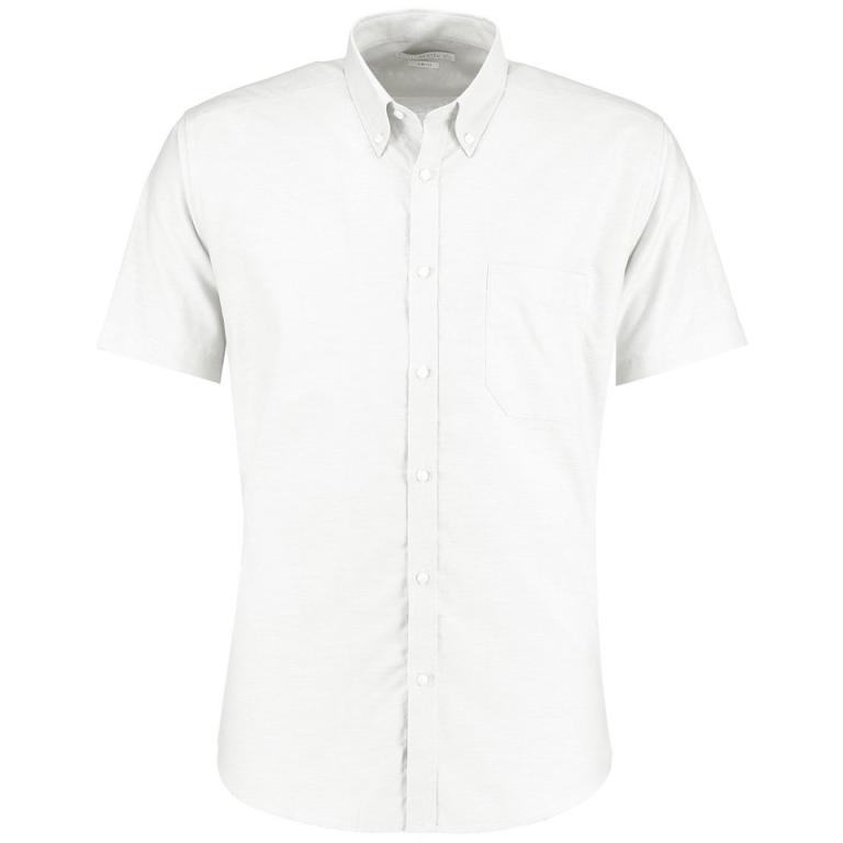 Slim fit workwear Oxford shirt short sleeve White