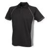 Piped performance polo Black/Gunmetal Grey