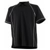 Piped performance polo Black/White