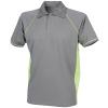 Piped performance polo Gunmetal Grey/Lime