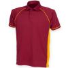 Piped performance polo Maroon/Amber/Amber