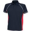 Piped performance polo Navy/Red/White