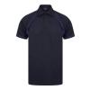 Piped performance polo Navy/Royal/Royal