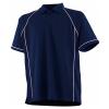 Piped performance polo Navy/White