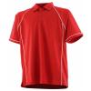 Piped performance polo Red/White