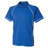 Piped performance polo Royal/White