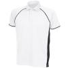 Piped performance polo White/Black/Black