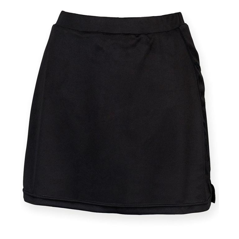 Women's skort with wicking finish Black