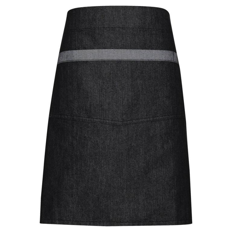 Domain contrast denim waist apron Black Denim