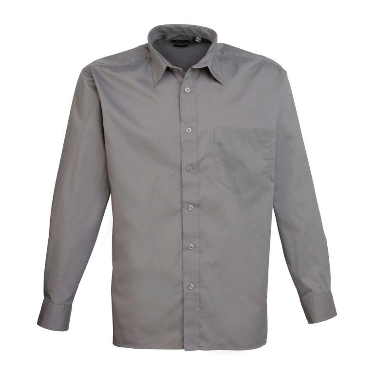 Long sleeve poplin shirt Dark Grey