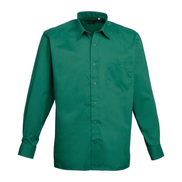 Long sleeve poplin shirt Emerald