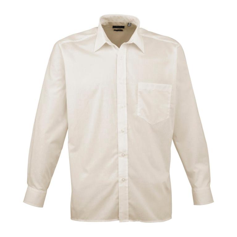 Long sleeve poplin shirt Natural