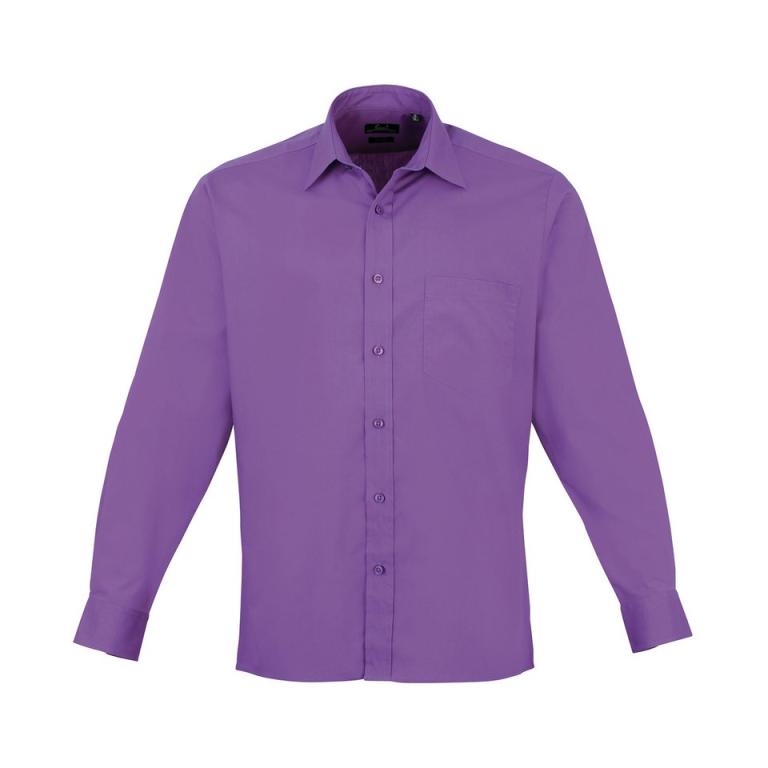 Long sleeve poplin shirt Rich Violet