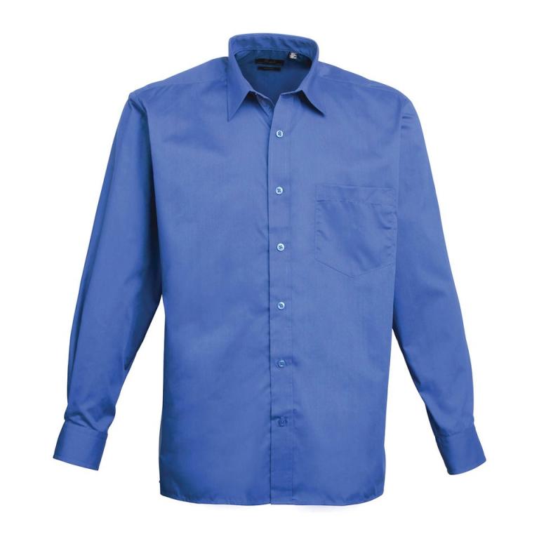 Long sleeve poplin shirt Royal