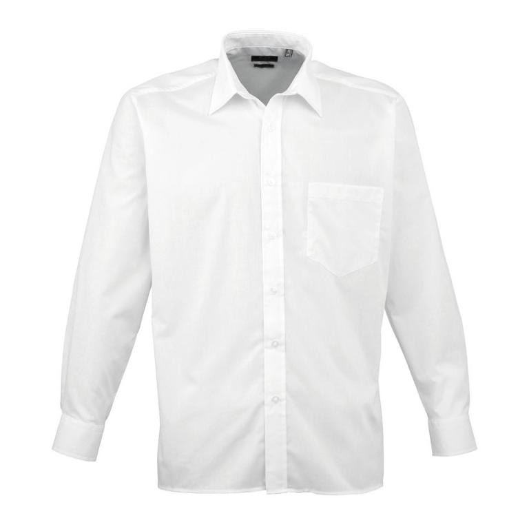 Long sleeve poplin shirt White