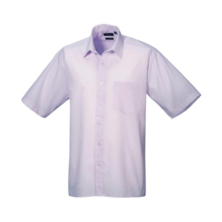 Short sleeve poplin shirt Lilac