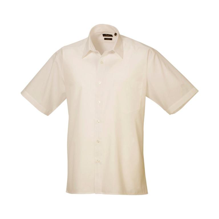 Short sleeve poplin shirt Natural