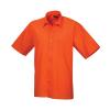 Short sleeve poplin shirt Orange