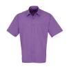 Short sleeve poplin shirt Rich Violet