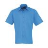 Short sleeve poplin shirt Sapphire