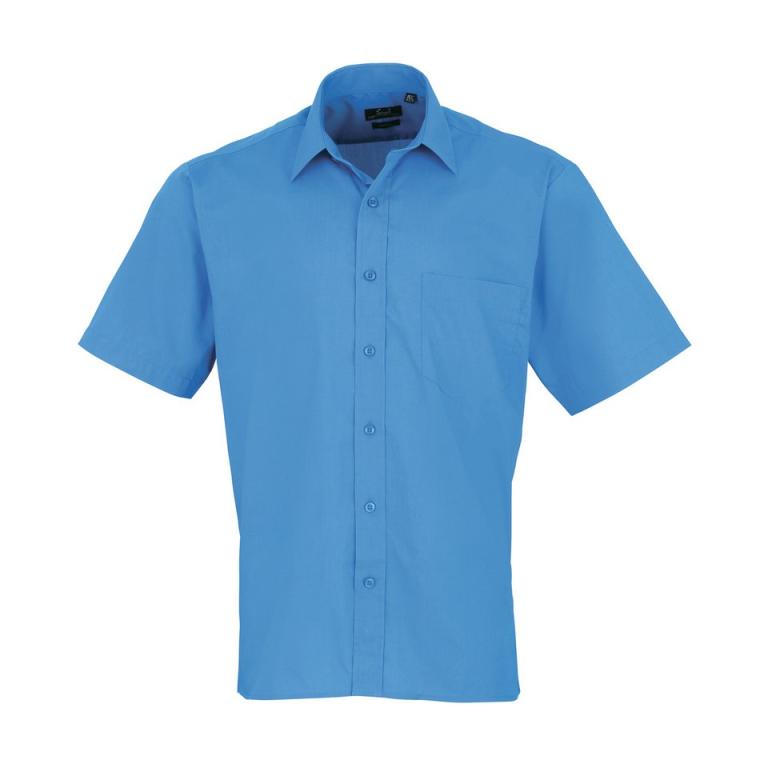 Short sleeve poplin shirt Sapphire