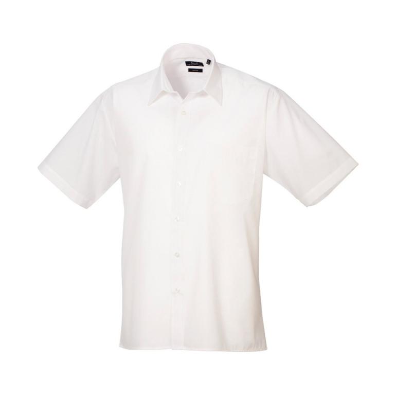 Short sleeve poplin shirt White