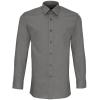 Poplin fitted long sleeve shirt Dark Grey