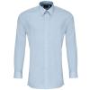 Poplin fitted long sleeve shirt Light Blue