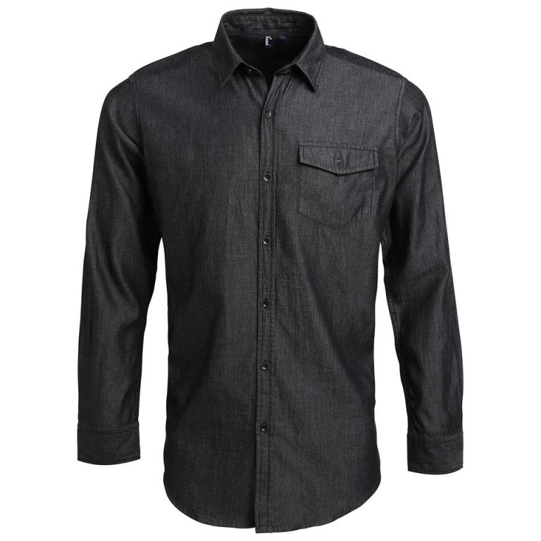 Jeans stitch denim shirt Black Denim