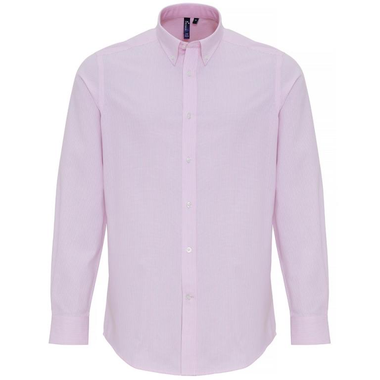 Cotton-rich Oxford stripes shirt White/Pink