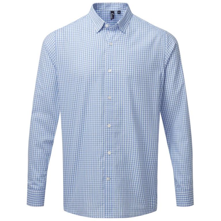 Maxton check long sleeve shirt Light Blue/White