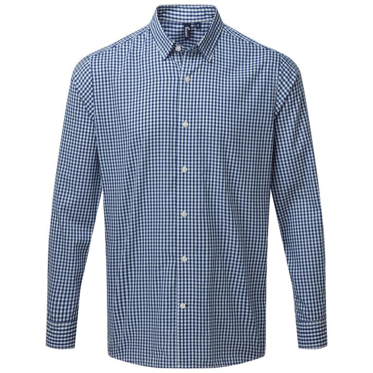 Maxton check long sleeve shirt Navy/White