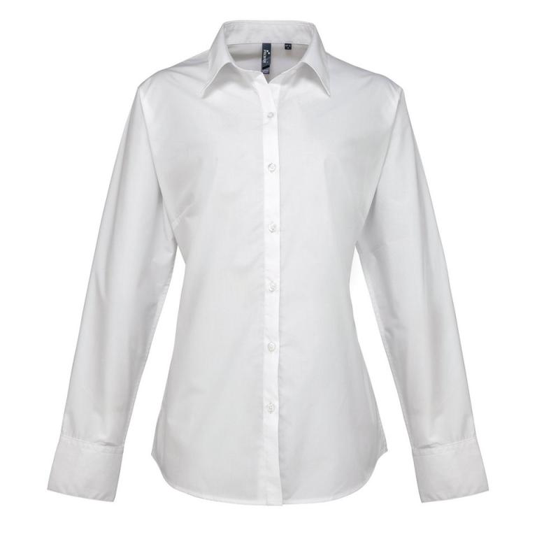 Women's supreme poplin long sleeve shirt White