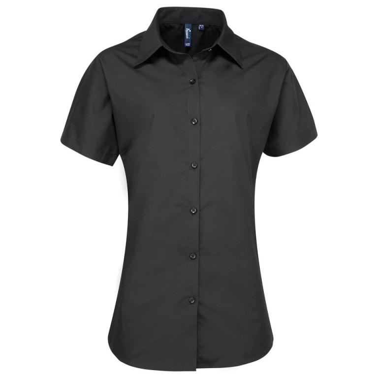 Women's supreme poplin short sleeve shirt Black