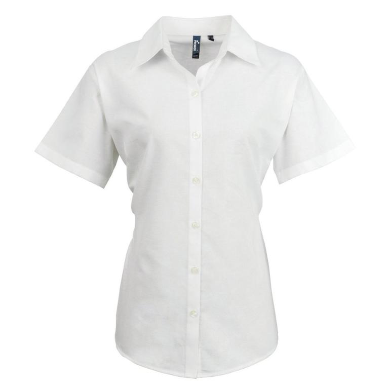 Women's signature Oxford short sleeve shirt White