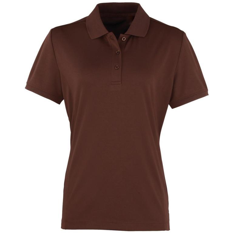 Women's Coolchecker® piqué polo Brown