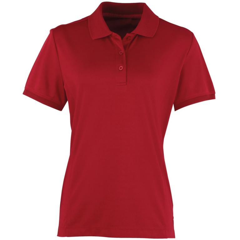 Women's Coolchecker® piqué polo Burgundy